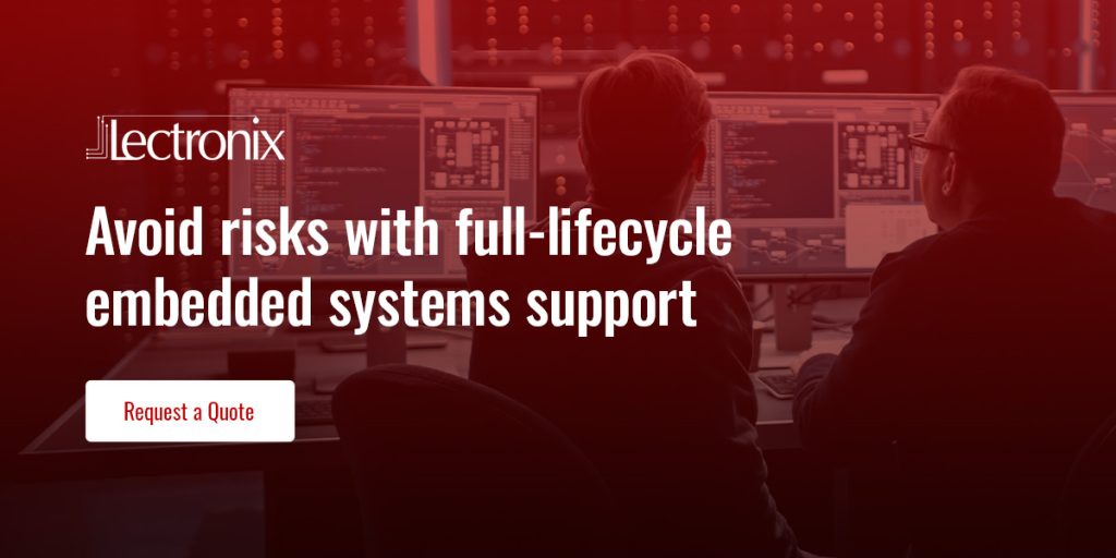 Avoid risks with full-lifecycle embedded systems support. Request a quote.